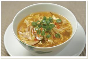 具だくさんもやしの酸辣湯(スーラータン)